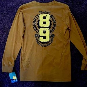 Carhartt boys long sleeve brand new, brown in color size large 14/16